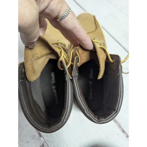 Timberland Womens Wheat/Brown/White Lace-Up Nubuck Dausette Sneaker Boots Sz 7.5 - Picture 8 of 9